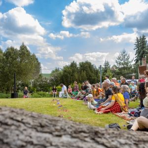 Lakshmi Bhaskaran bei einem Auftritt im Dorf Eulitz (Nossen)