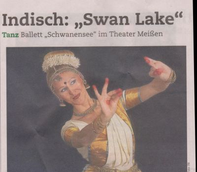 Zeitungsartikel Sächsischer Bote "Indisch: Swan lake"